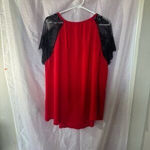 Torrid size 3 Elegant Red Lace Sleeve Women's Top
